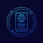 Roaming Line Vector Icon With A Smart Phone