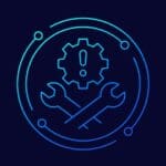 Fixing Errors, Technical Problems Icon, Linear Design