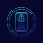 Roaming Line Vector Icon With A Smart Phone