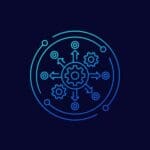 Process Automation, Operations Icon, Linear Design