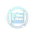 Portable Power Generator Icon Linear Design